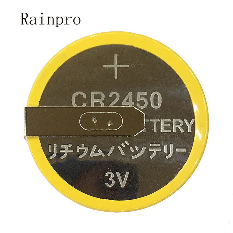 10PCS/LOT CR2450 3V with welding feet Button lithium battery for Rice Cooker