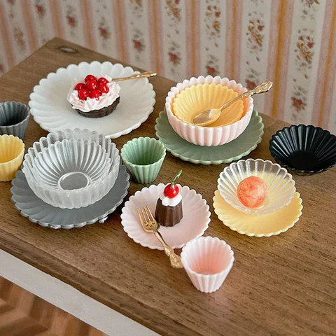 Миниатюрная посуда для кукольного домика Snoedoll 1/6 8 шт