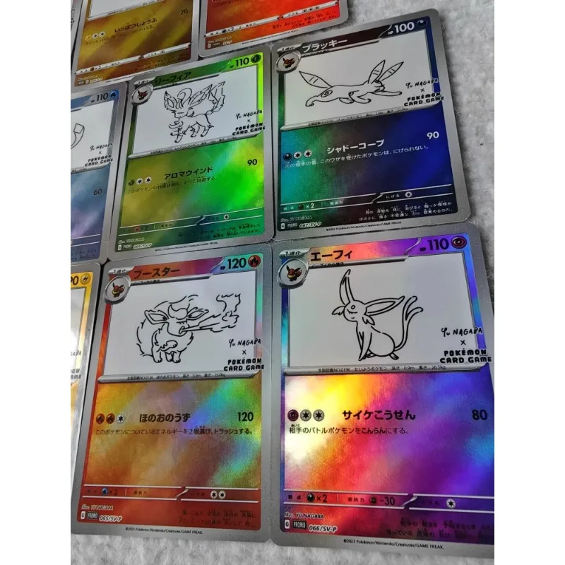 DIY PTCG Pokémon Yu Nagaba Co Branding Eevee Charizard Pikachu Flash Card Anime Peripheral Game Collection Card Holiday Gift