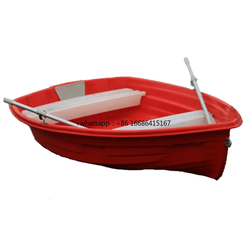 

High Quality Small Dinghy 2.45m Plastic Boat Two Person Rowing Boat