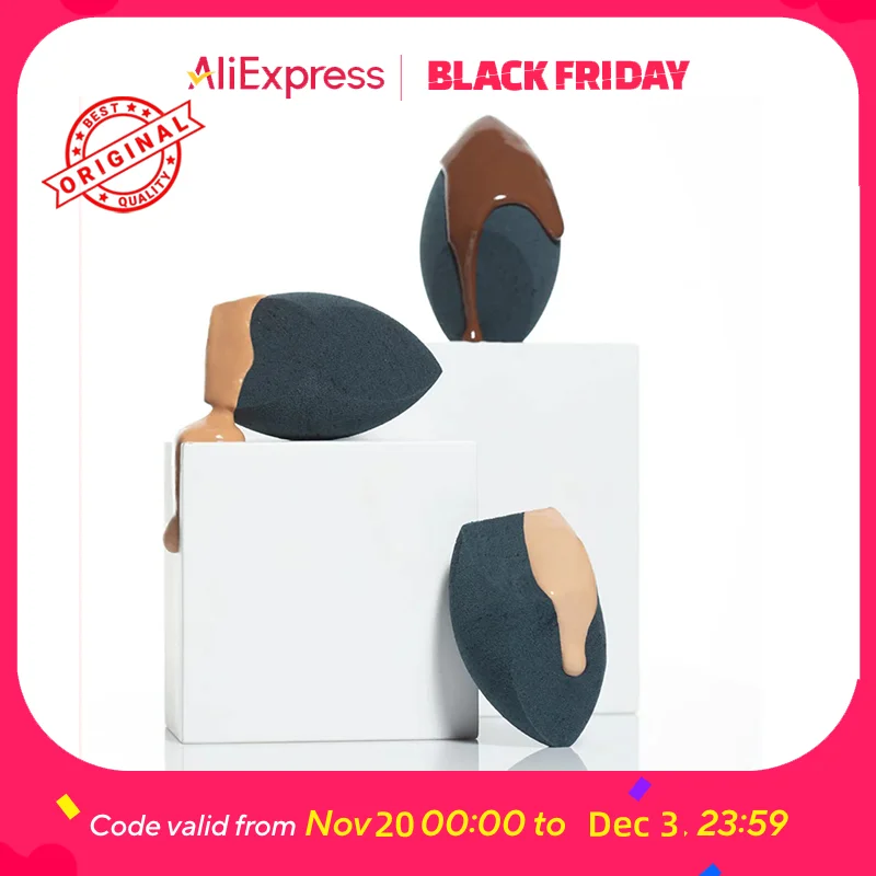 Esponja de maquillaje en forma de cohete: licuadora de belleza sin látex para uso húmedo/seco, diseño en forma de lágrima para una aplicación impecable