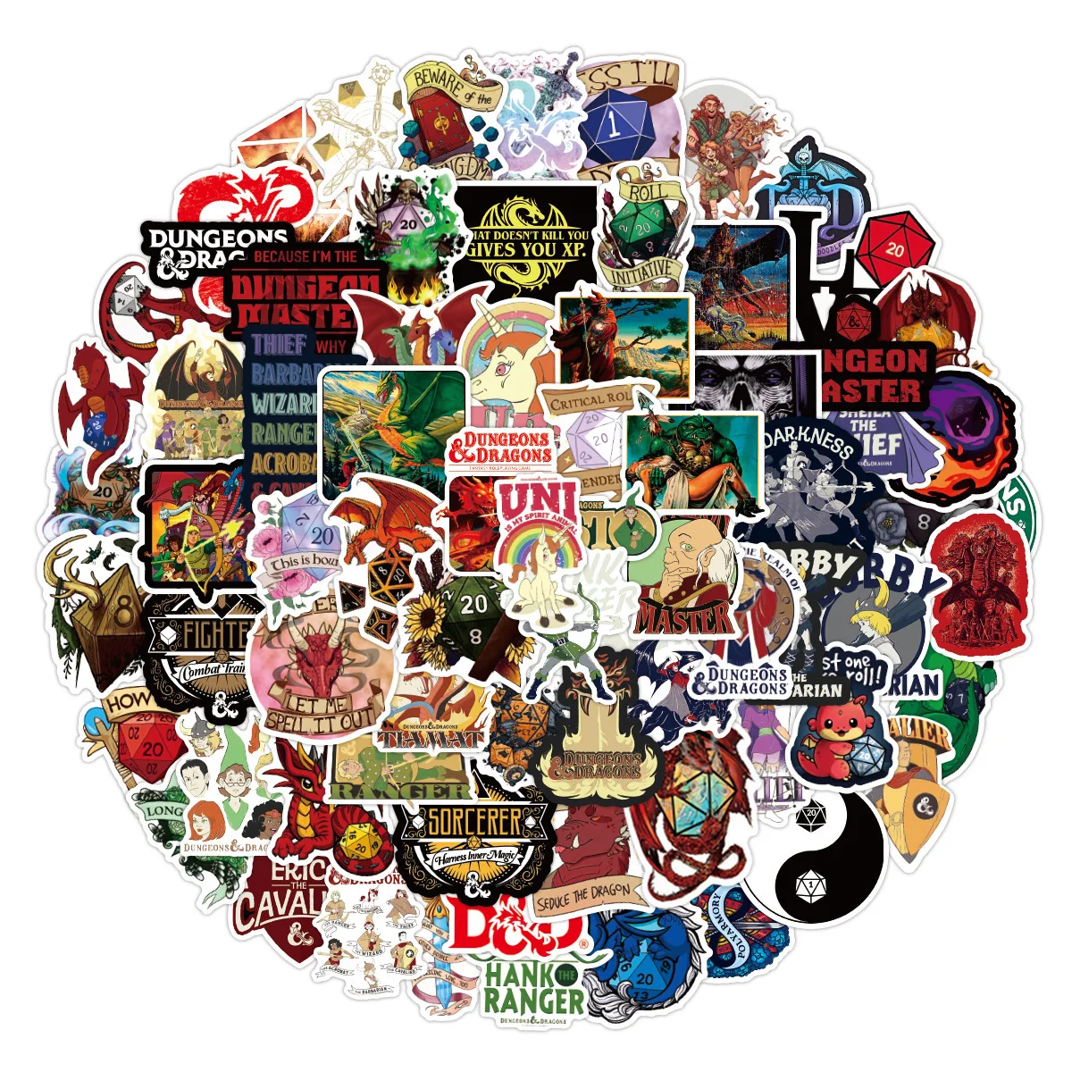 

50/100PCS Dungeons & Dragons Game Cool Graffiti Decorative Stickers Personalized Creative DIY Scooter Motorcycle Helmet Decals
