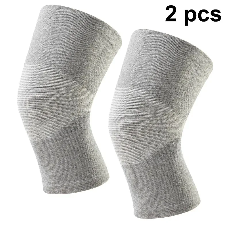 1PCS Kniebandage, Ademende Compressie Bamboe Kniebandages Elastische Warme Kniebrace Verlicht Kniepijn Beenbandages voor Vrouwen Mannen