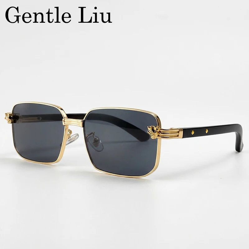 

Classic Square Sunglasses Men 2026 Luxury Brand Gold Metal Frame Vintage Rectangle Punk Sun Glasses Male Retro Eyewear Shades