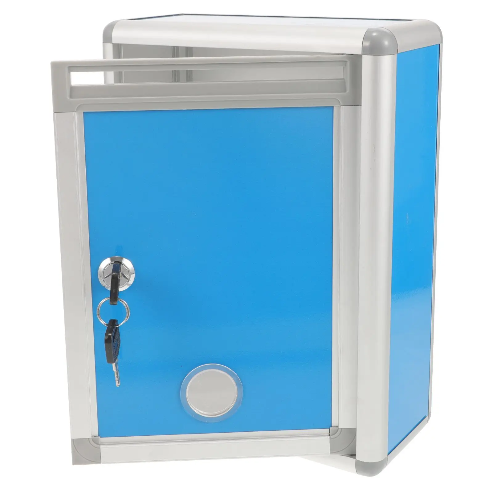 

Wall Mount Letter Box 22x10x28.5cm Retro Style Lockable Mailbox for Votes Storage Suggestions Complaints Box