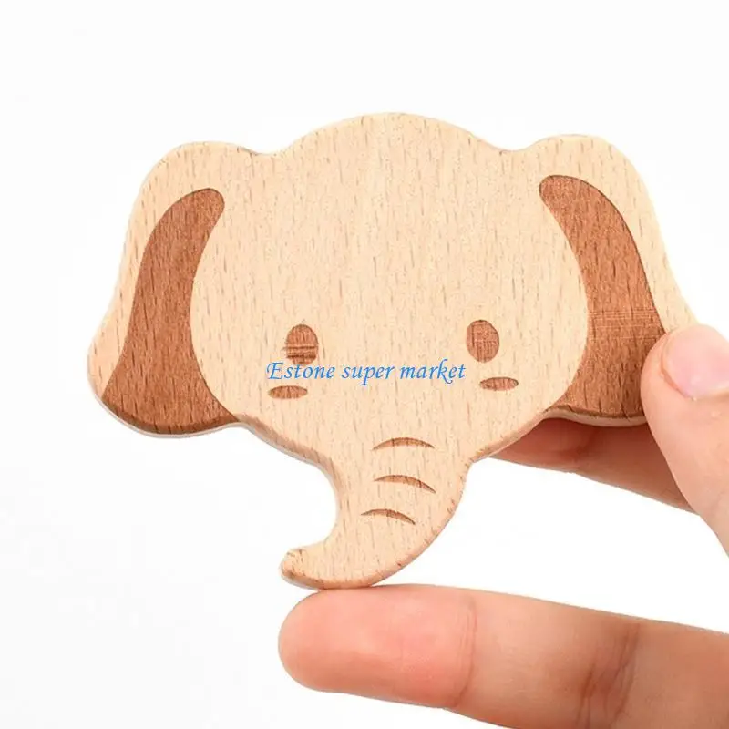 090B 5 pezzi giocattolo per dentizione del bambino giocattolo lenitivo in legno giocattolo sensoriale per bambini 3-12