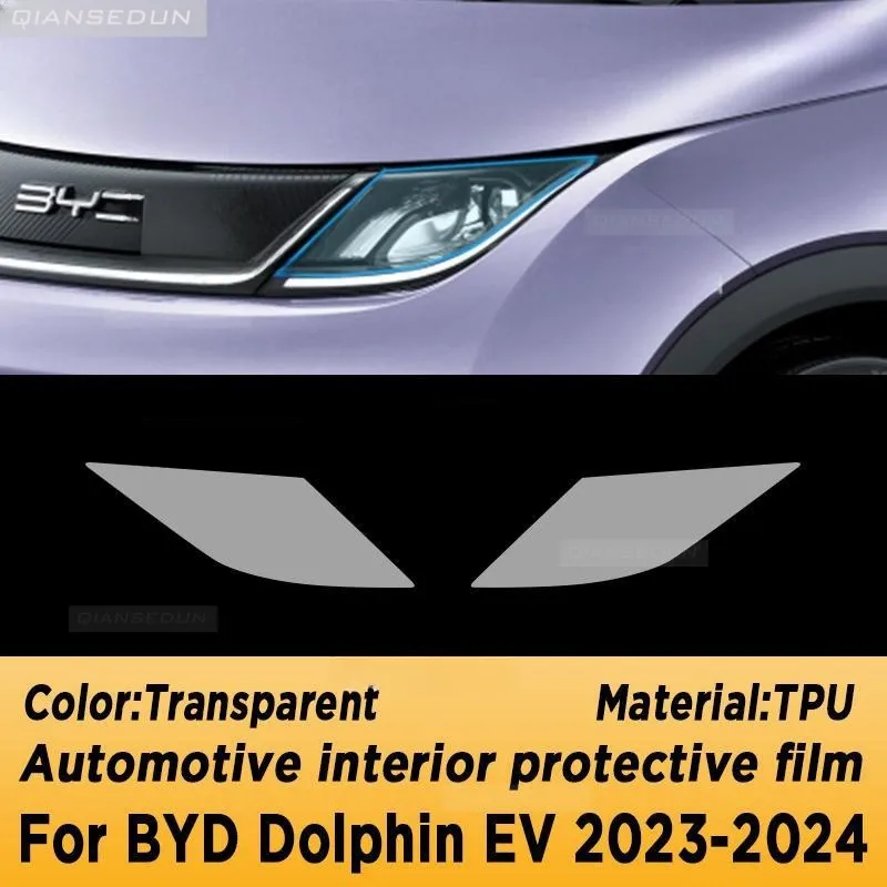 Película protectora Interior automotriz, cubierta antiarañazos para BYD Dolphin EV Electric 2023 2024, Panel de caja de cambios, pantalla de navegación