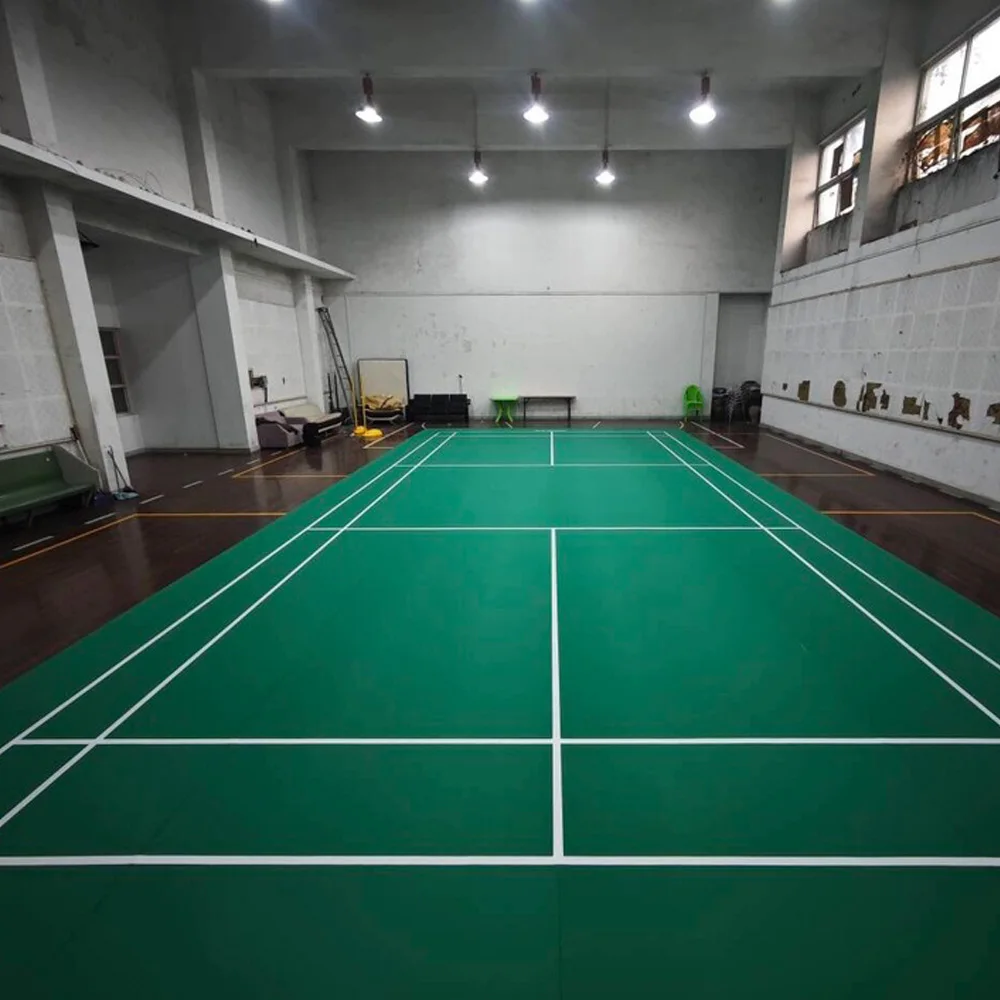 Beable PVC lantai untuk Badminton kristal pasir permukaan Bola Voli Badminton picleball multi-penggunaan Lapangan