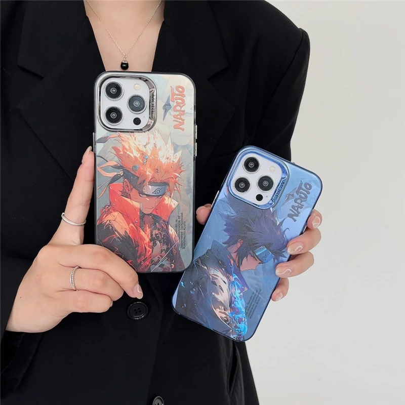 Anime Naruto Sasuk Uchiha One Piece Cute Dragon Ball Case for IPhone 11 12 13 14 15 Pro Max Plus Phone Cover Shell Toy Gift