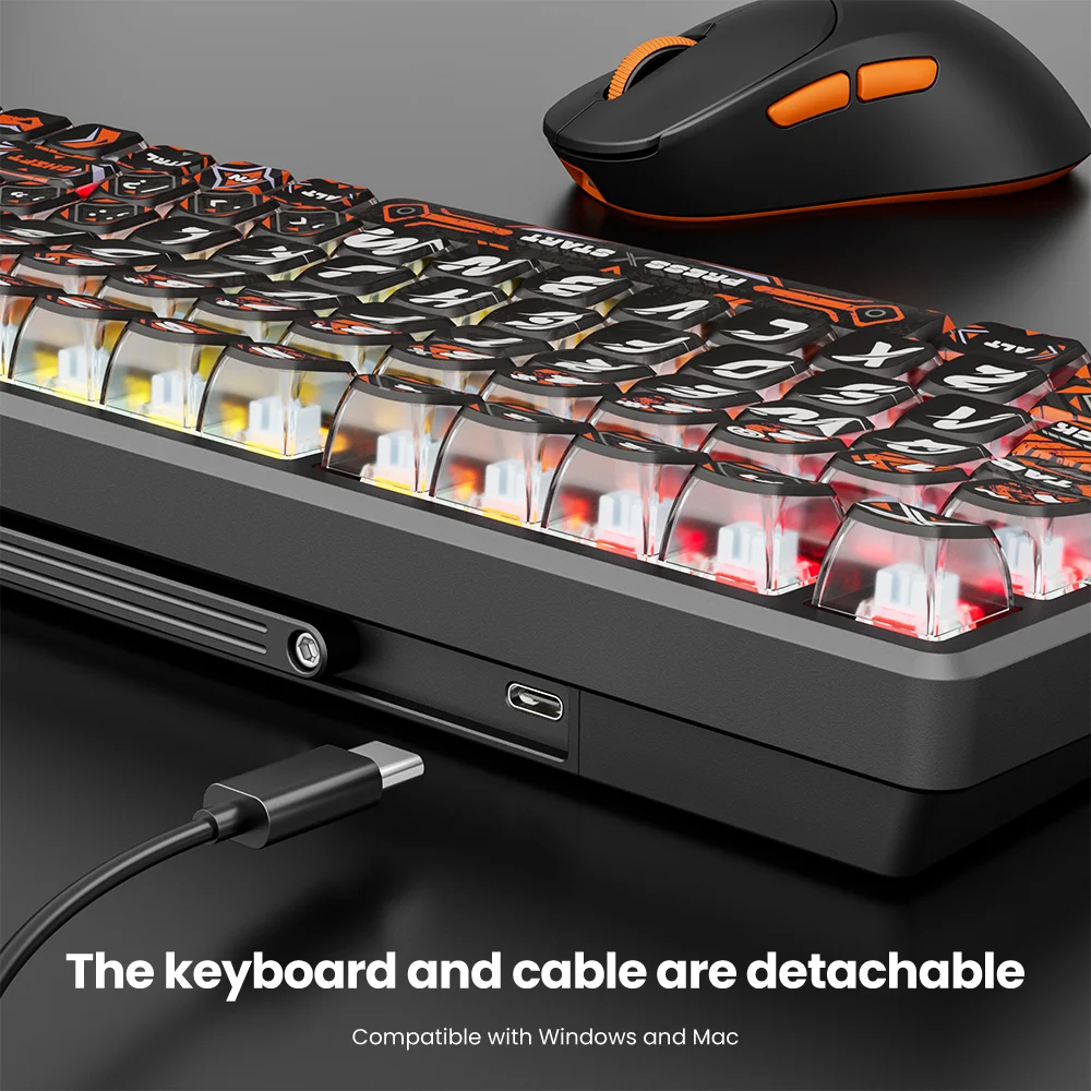 RK ROYAL KLUDGE M75 HE لوحة مفاتيح الألعاب RT0.01mm 8000 هرتز 0.24 مللي ثانية 81 PBT مفاتيح RGB السلكية الرياضة الإلكترونية المغناطيسي الميكانيكية طوقا #6