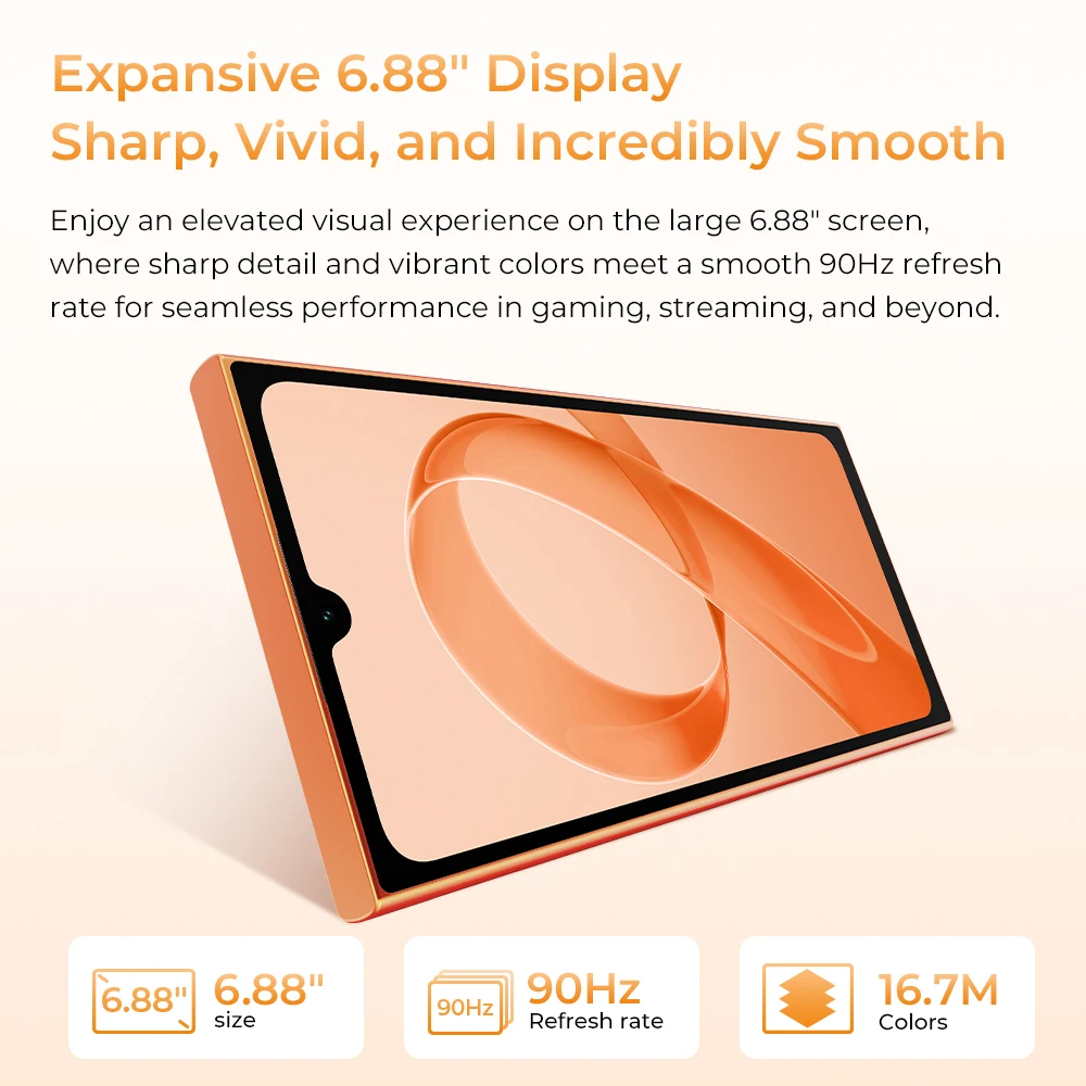 OUKITEL C72 Dual Screen Phone, 16GB RAM 128GB ROM