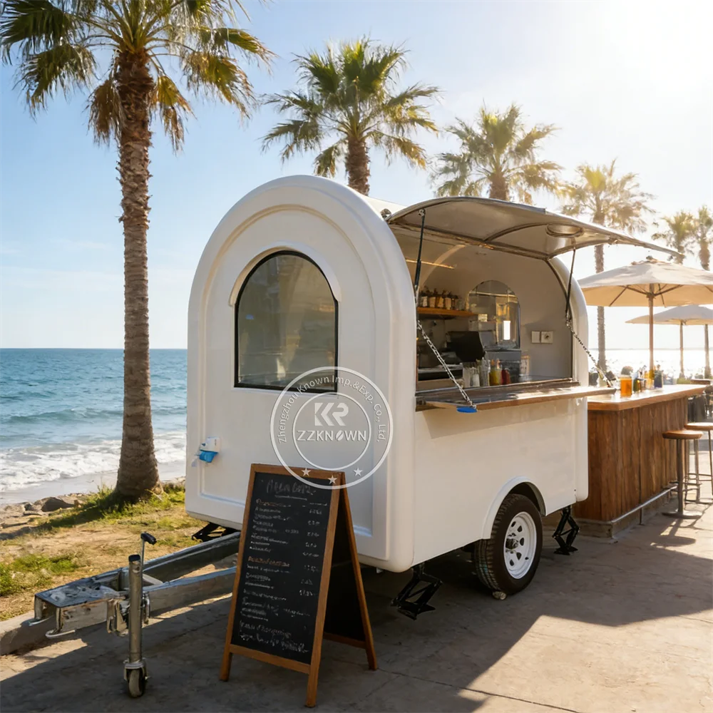 Commercial Hot Dog Cart Truck Churros Cart Food Vending Cart Mobile Kitchen Catering Food Trailer Fully Equipped