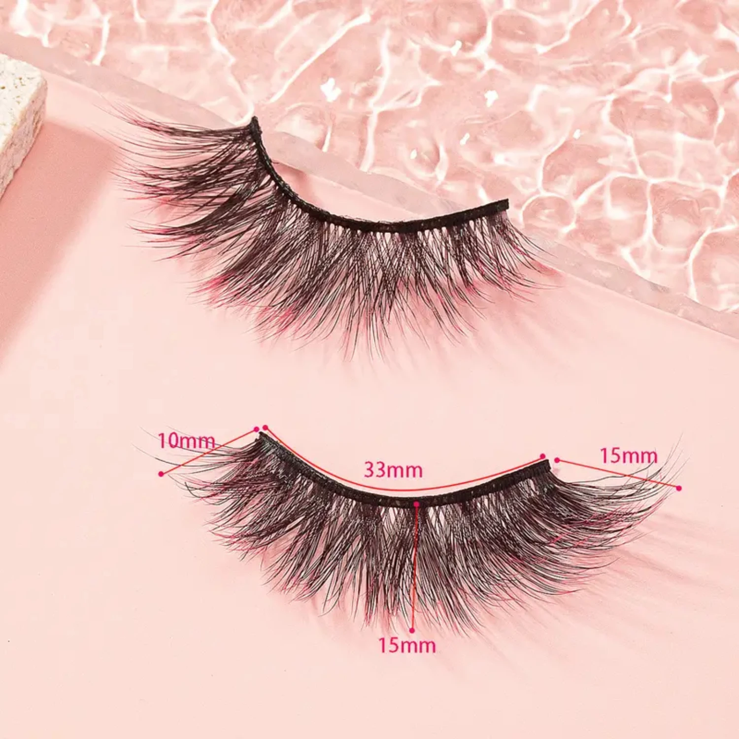 Vibrant False Eyelashes - Colorful and Creative Pair for Dramatic Curls, Gradient Glamour Eye Decoration to Enhance Your Look