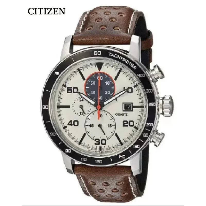 CITIZEN Top Brand Watches Luxury Trend Quartz Clock Waterproof Multi Function Strap Fancy Round Stainless Mechanical