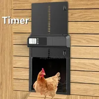 Automatic Chicken Coop Door Induction Electric Metal Intelligent Timing Automatic Opening&Closing Coop Door Farm Management Tool