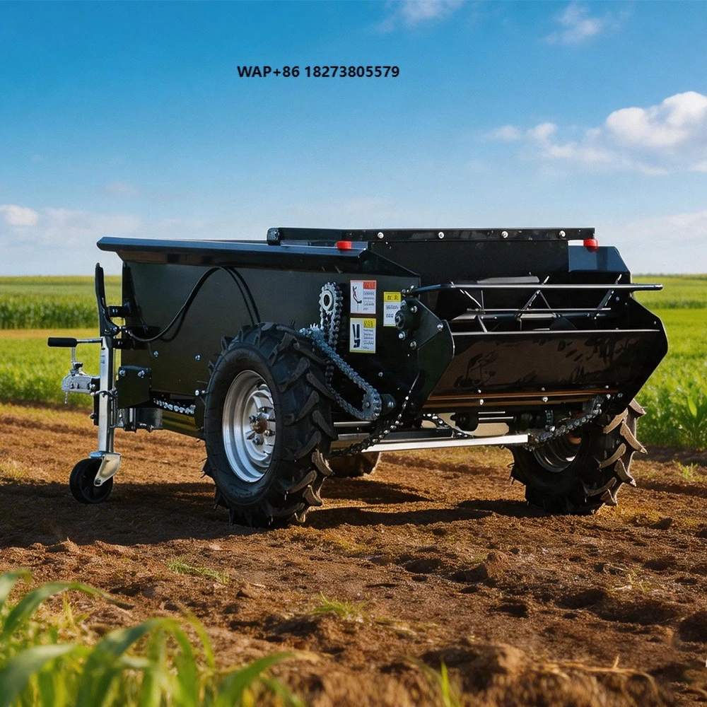 CE Approved ZY-25G Rear Throw Pasture Fertilizer Spreading Machine ATV/UTVs Compost Manure Spreader