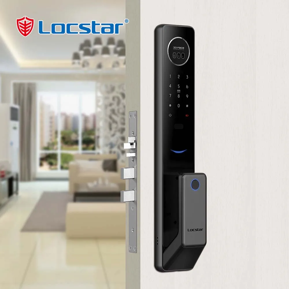 

Locstar 26 Years Factory Door Lever Cerradura Inteligente Para Puerta Fully Automatic Smart Door Lock With Camera