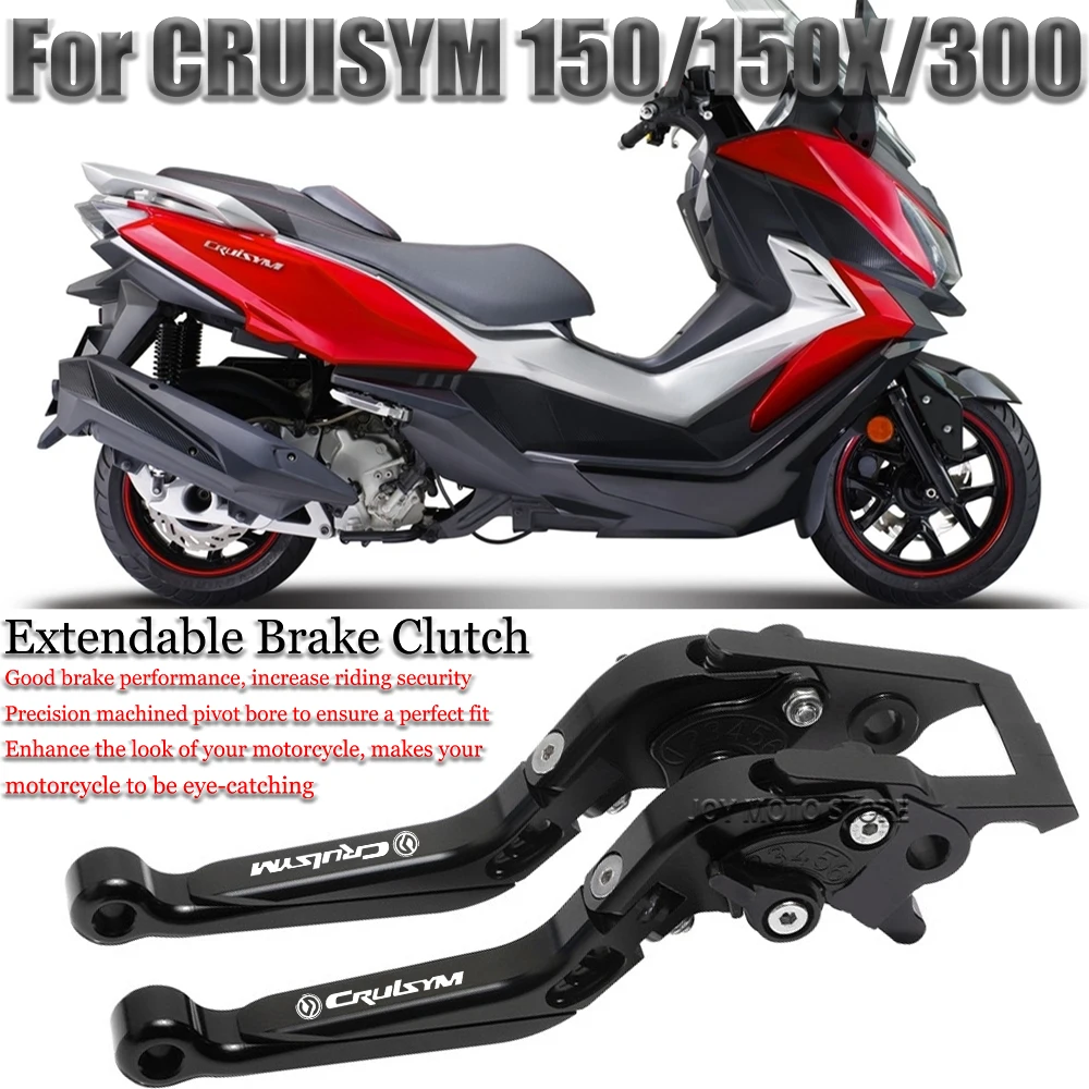 

For SYM Cruisym 150 150x 300 Motorcycle Accessories CNC Clutch Lever Brake Lever Set Adjustable Folding Handle Levers