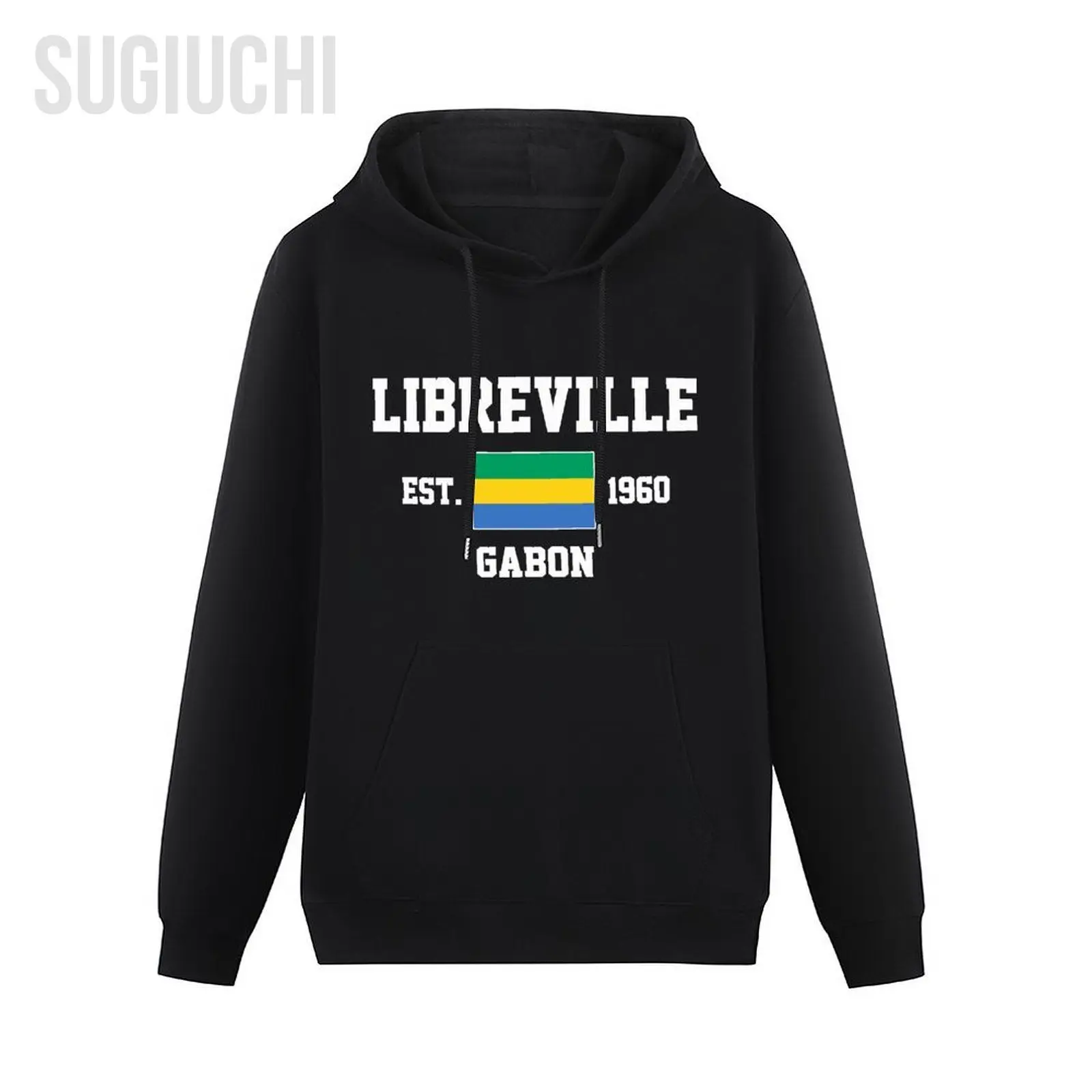 Men Women Hoodies Gabon EST.1960 Libreville Capital Hoodie Pullover Hooded Hip Hop Sweatshirt Cotton Unisex