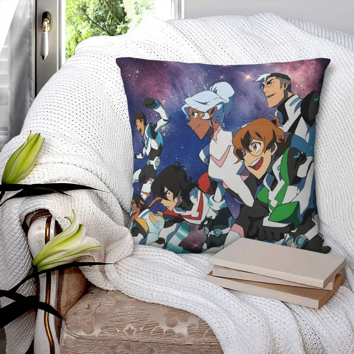 Voltron Legendary Defender Keith Lance Anime Square Pillowcase Cushion Cover Pillow Case Throw Pillow Cover for Home Living Room