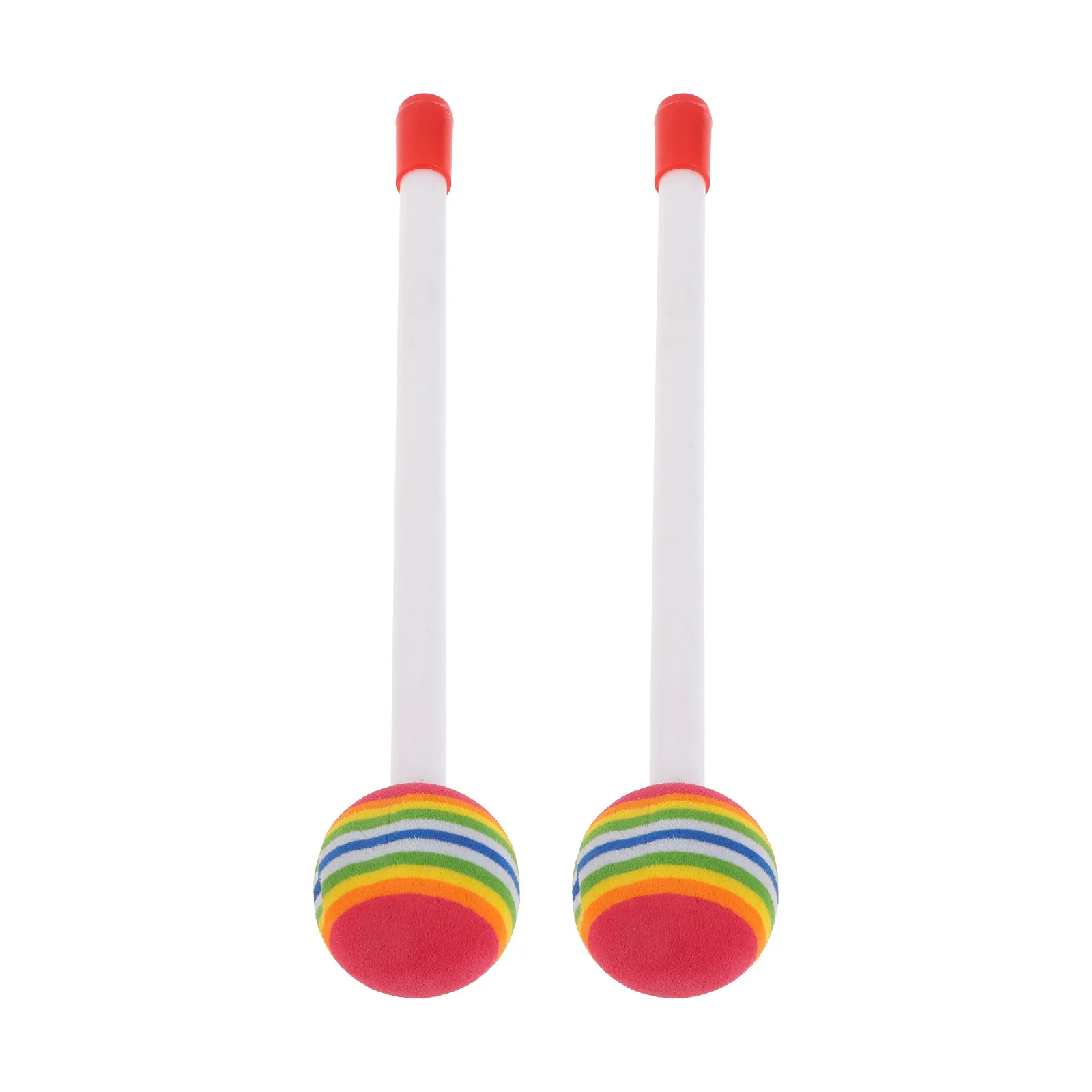 2 قطعة مطارق طبلة ملونة مصاصة تصميم عصي قرع لاريمبا إكسيليفون اليد عموم اللسان طبل آلة موسيقية