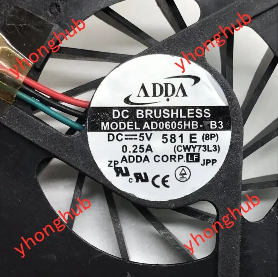 مروحة تبريد ADDA R50 R55 AD0605HB-LB3 DC 5V 0.25A مروحة تبريد