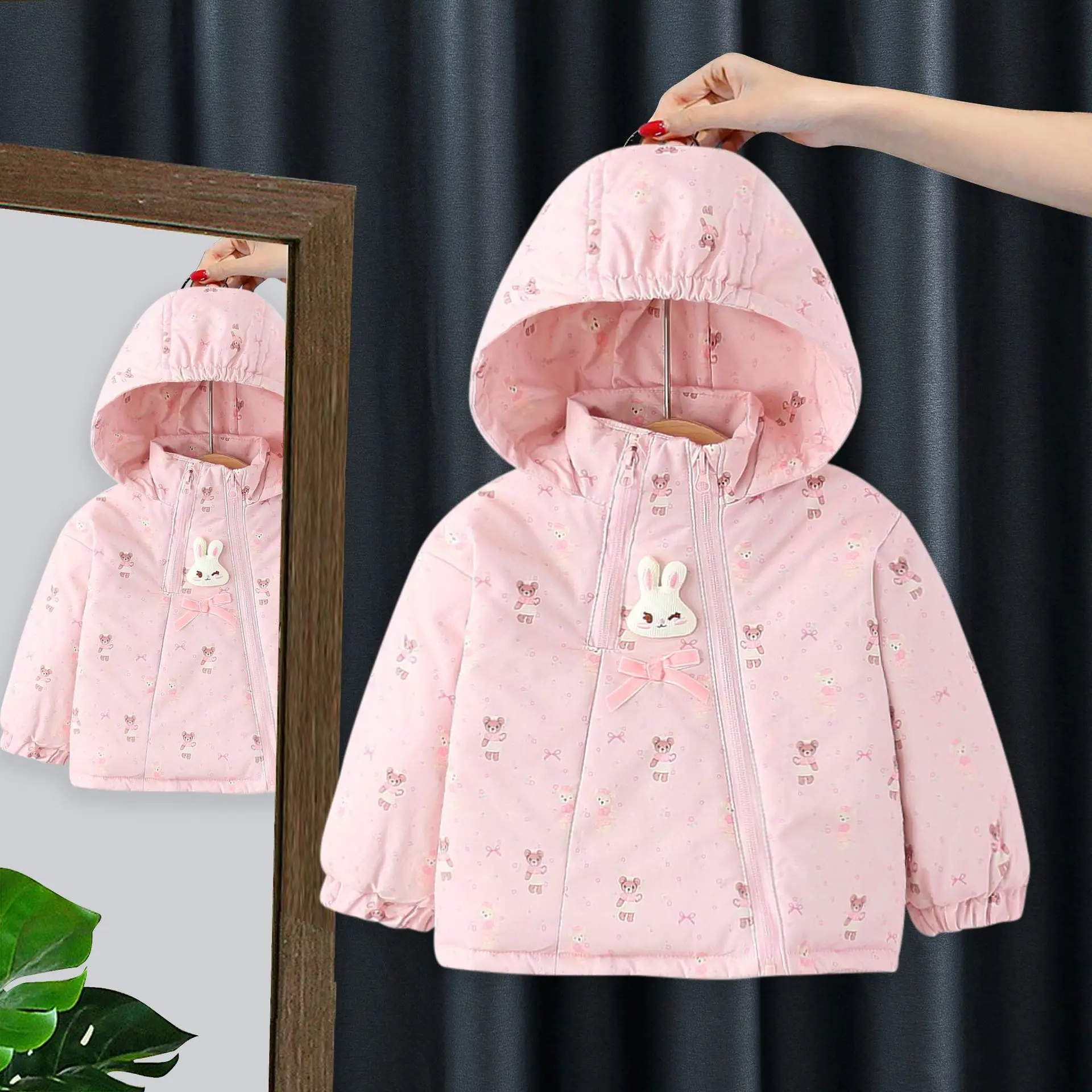 

Girls Down Coats Winter 2025 Children Thick Velvet Hoodies Jackets For Baby Girl Warm Parkas Clothing Tops Cute Outerwear Kids