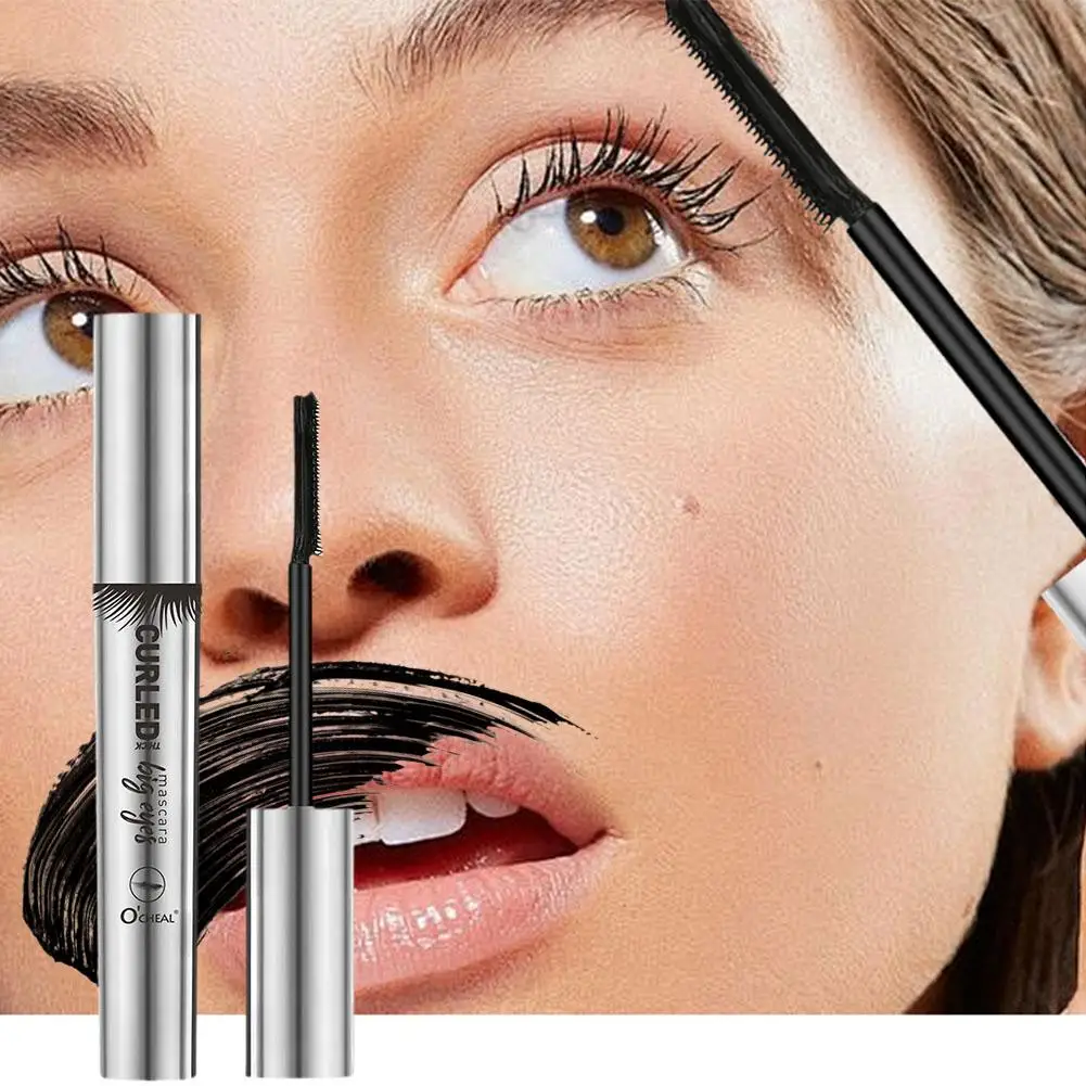 Zijdevezel Wimper Mascara Waterdichte Rimel 3d Mascara Voor Wimperverlenging Zwart Dik Verlengend 4d Make-Up Cosmetisch R7y1