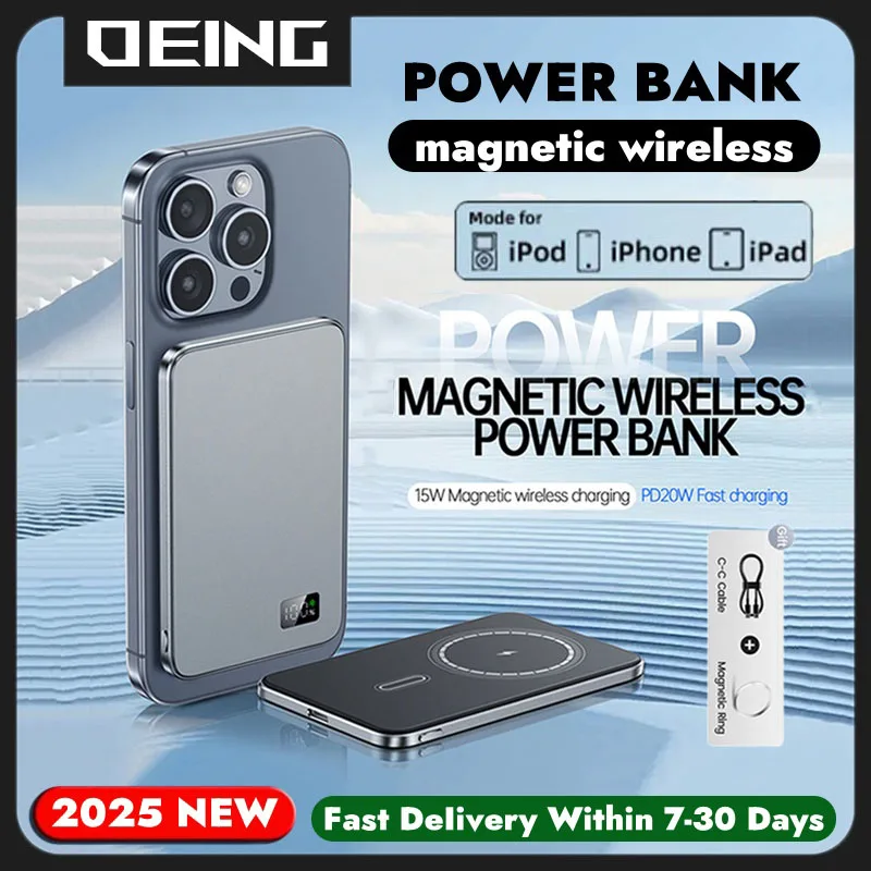 

10000mAh Super Slim Magnetic Powerbank For Magsafe Power Bank Wireless Charger For iPhone Huawei Xiaomi Samsung External Battery