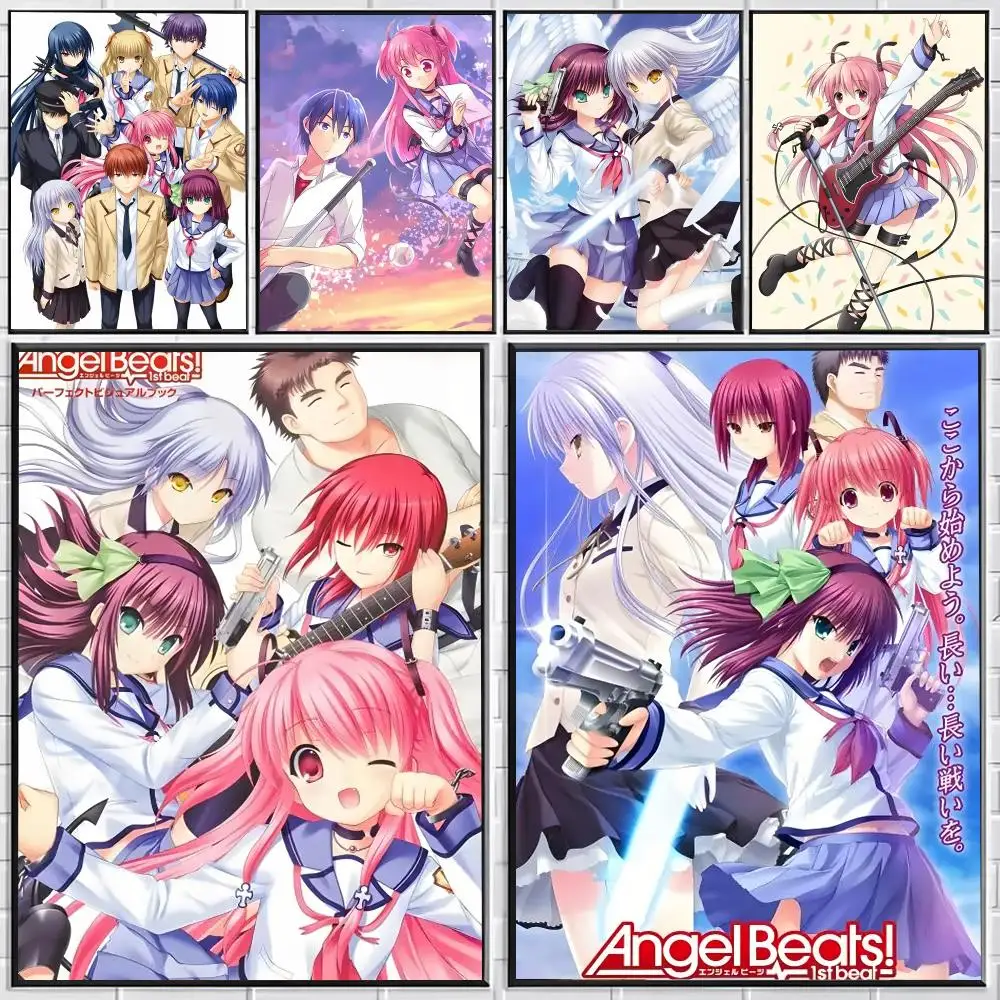 A-Angel Beats Emotional_Anime Poster Stylish Wall Art for Bedroom Living Room Bar Café Home Decor Gift