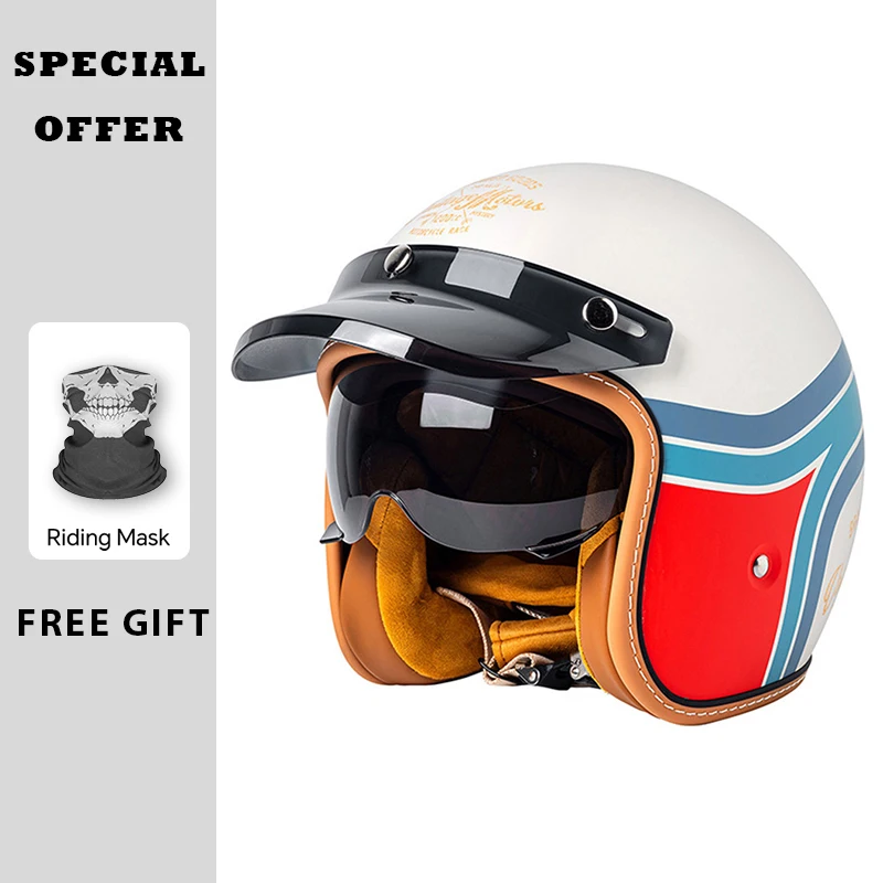 

DOT Approved Jet Helmet Men Women Open Face Motorcycle Helmets ABS Material Moto Equipments Capacete De Moto