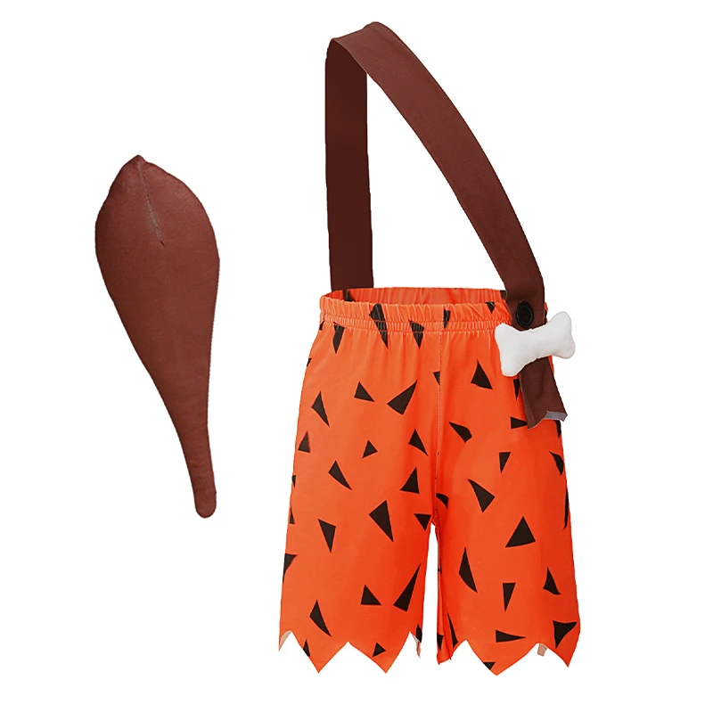 Infant Boy Pebble Bone Stone Halloween Fancy Dress Up Child Dog Bones Flint Stone Cosplay Baby Cavegirl Caveman Costume - Image 2