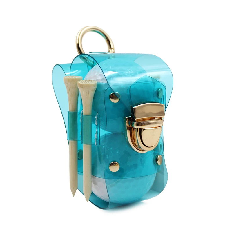 Golf Ball Bag and Tee Holder, Golf Ball Storage Carry Pouch Premium Leather Portable Personalized  Bag Golf Accessories