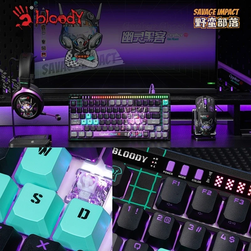 

Механическая клавиатура A4Tech AT75 с горячей заменой переключателей, функцией RT, шумоподавлением, настраиваемая, проводная, для киберспорта, игровая клавиатура для ПК, подарок для геймеров