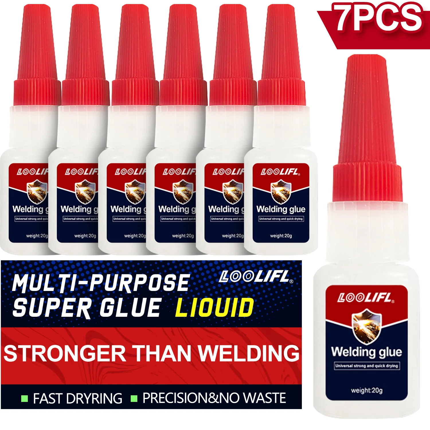 Loolifl 1-7Pcs Welding High Strength Oily Glue - Universal S