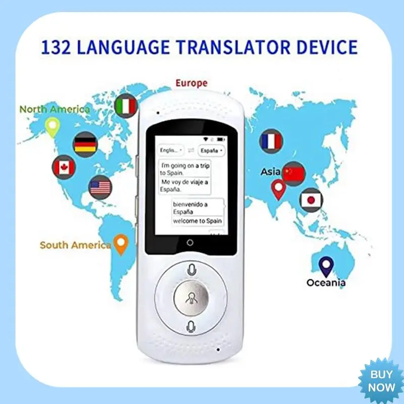 

A47Z Language Translator Device Voice Translators Devices Support SIM Card 4G Network/Wifi Two Way 132 Languages Reusable