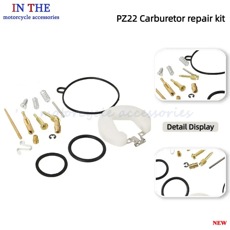 All-in-One PZ22 Carburetor Repair Kit: Plunger Diaphragm & Float for Motorcycle Dirt Bike Maintenance
