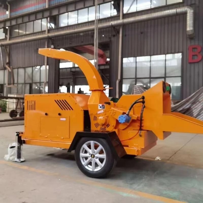 Heavy Duty Large Caliber Wood Chipper Electric Diesel Dual Use Tree Twig Shredder Landscape Garden Branch Cutter 3-5T/H 15cm