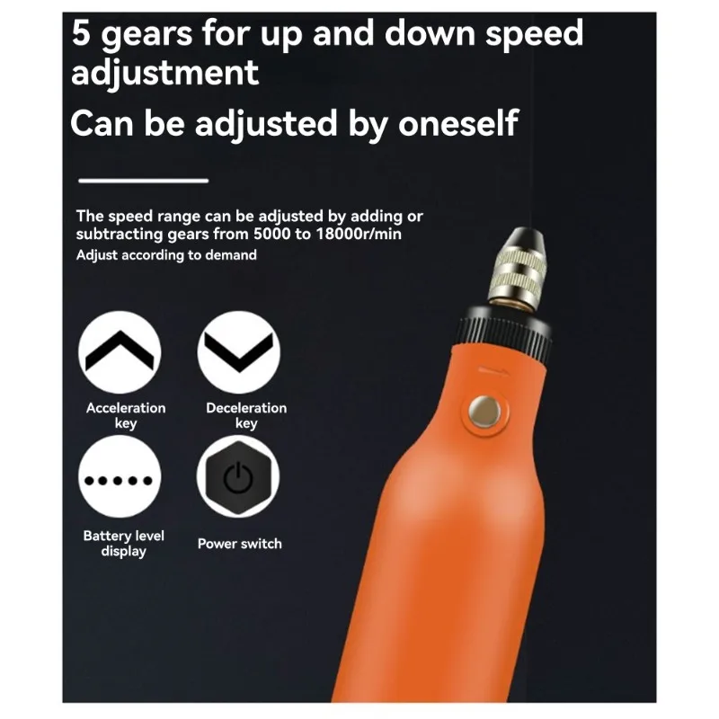 

AB66-For DIY Wooden Carving Model Making Handheld Grinding Pen Rotary Tool Kit Electric Grinding Machine For Woodworking Detaili