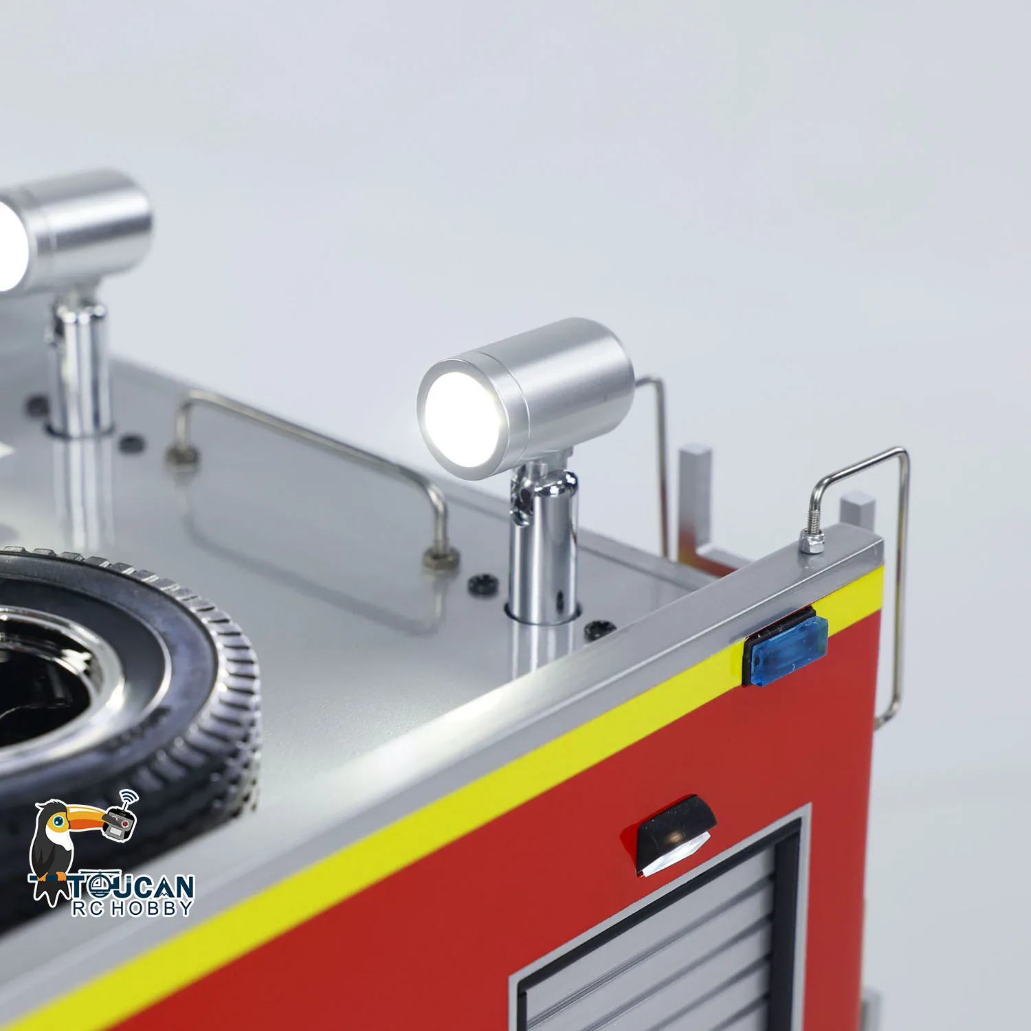 

New 1:14 RC Fire Truck Rescue Fire 4x2 Vehicle Light Sound 2-Speed Transmission TOUCAN Painted Finished Redio Control Trucks