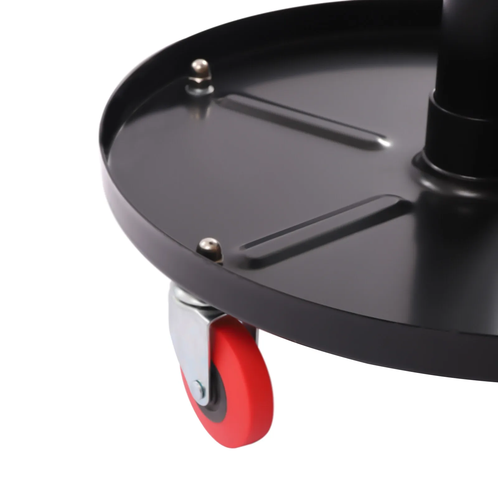 Banco de garagem rolante, assento de oficina mecânica, com 5 rodízios, 300LBS, altura ajustável 44-56cm, aço + PU