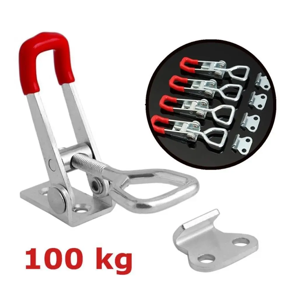 2/4 pcs Adjustable Toolbox Case Metal Toggle Latch Catch Clasp Quick Release Clamp Anti-Slip Push Pull Toggle Clamp Tools