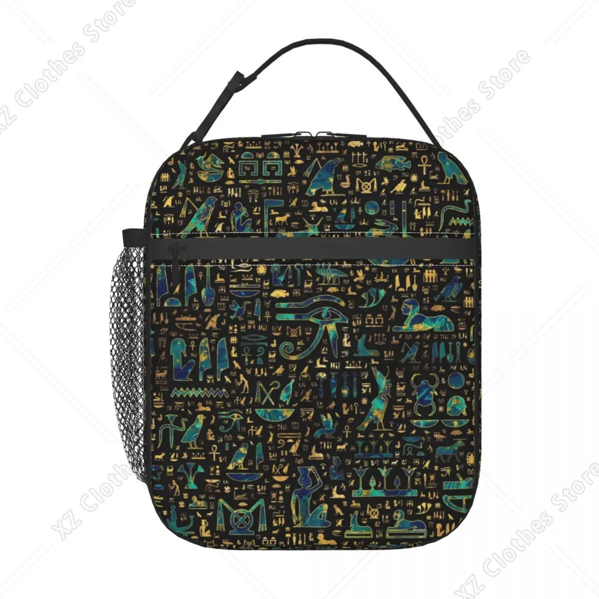bolsa-termica-para-almoco-com-hieroglifos-egipcios-antigos-bolsa-termica-para-mulheres-farao-egipcio-antigo-caixa-termica-portatil-para-alimentos
