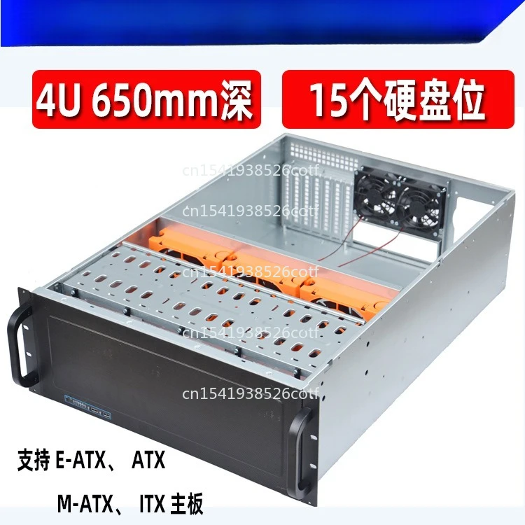 4U650 Internet Cafe Storage Server Industrial Control Case 15 Hard Drive Slots 9 Fans NVR