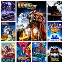 Back To The Future Movie Car 5D DIY Diamond Embroidery Painting Full Round Cross Stitch Needlework Art Mosaic Home Decor Gift