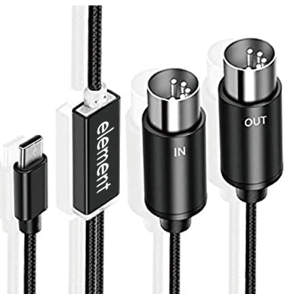 MIDI to USB Conversion Cable for Electronic Piano Electronic Drum Connection Computer Data Cable 1 Piece
