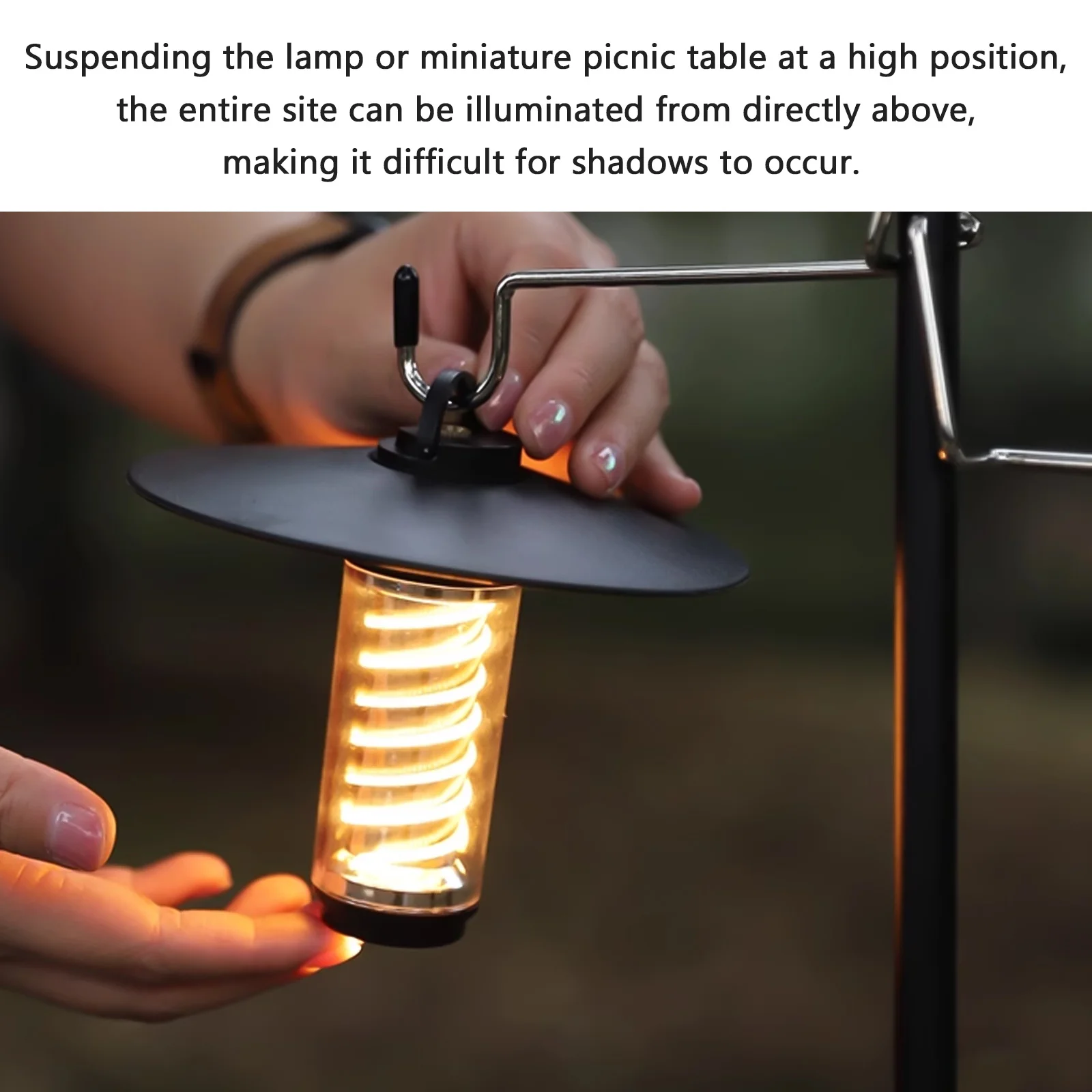 

1Set Portable Camping Lantern Stand Aluminum Alloy Foldable Outdoor Light Rack Hiking Picnic Lamp Holder Lantern Stand