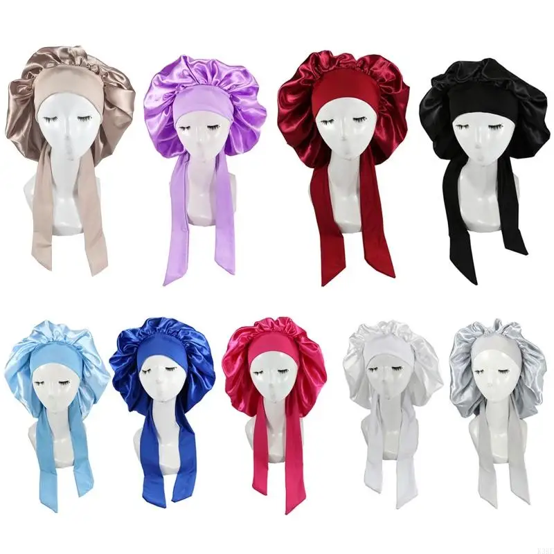 K3KF Women for Head Cover Turban Headscarf Elastic for Night Sleep or Shower