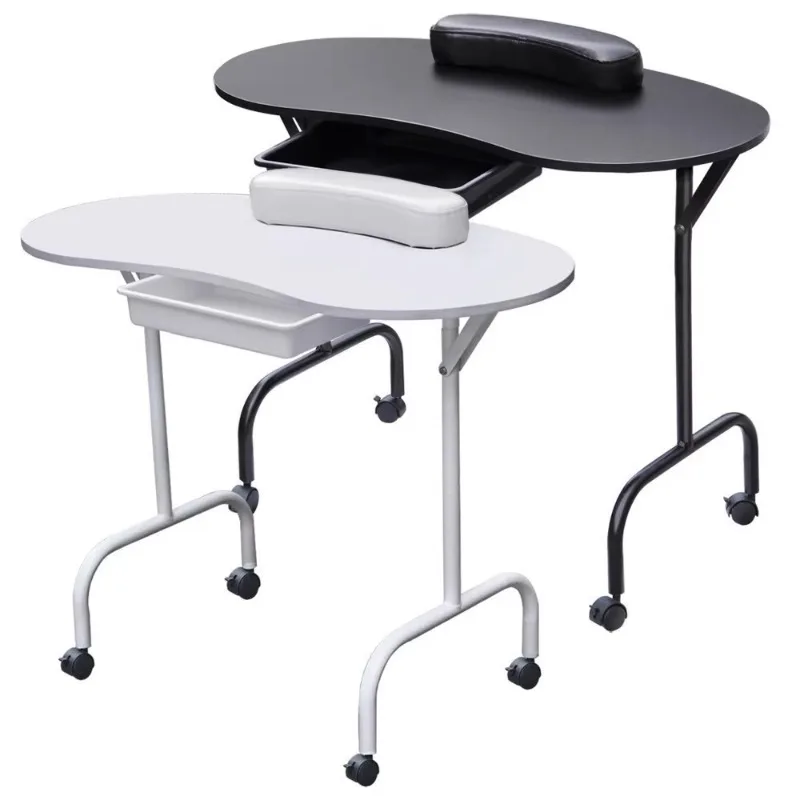 Nail Table Foldable Portable Manicure Table Floor Stand Drawer Hand Pillow