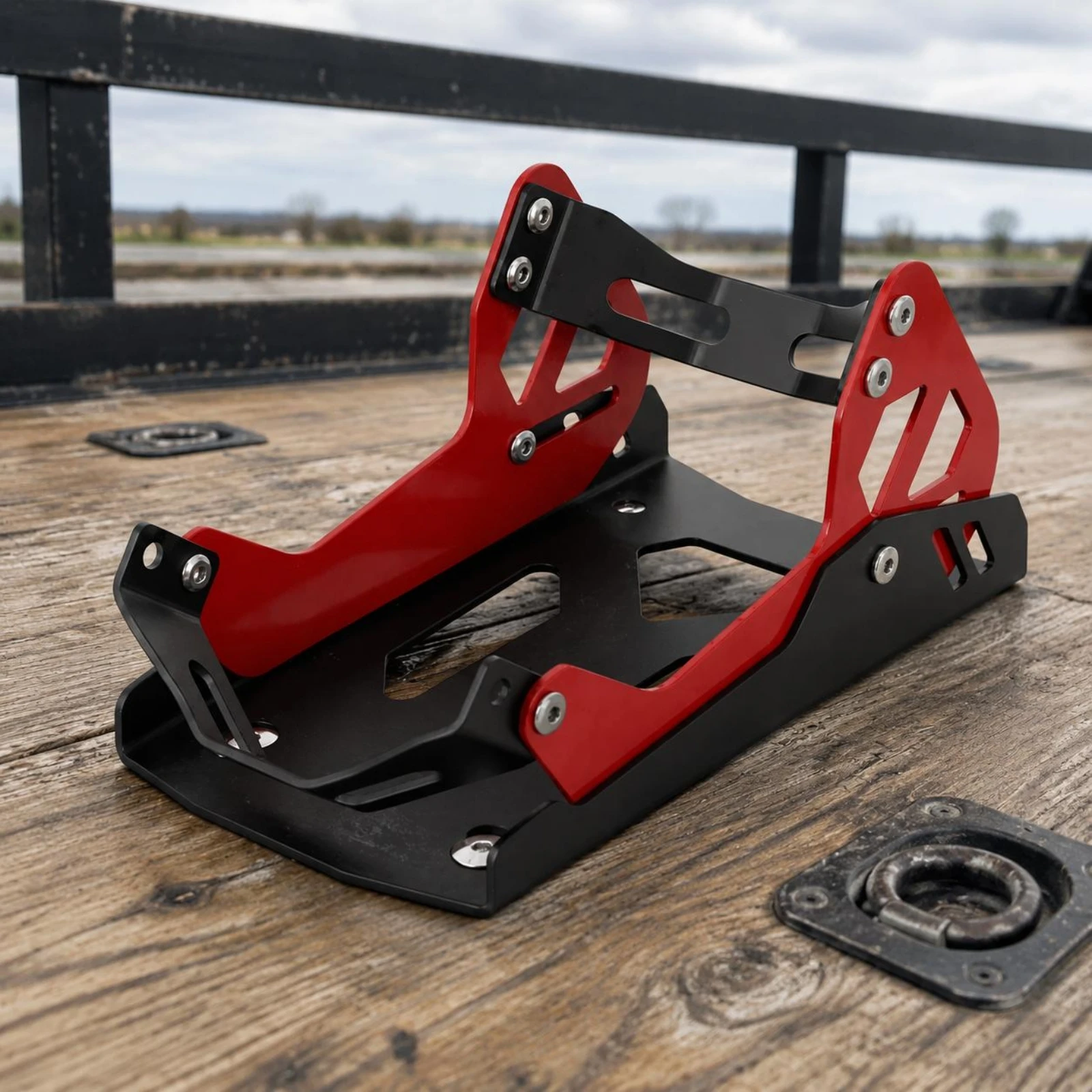 Motorcycle Wheel Chock Curved Cradle Motorcycle Parking Stand Vehicle Accessory Metal Low-Height for Transport